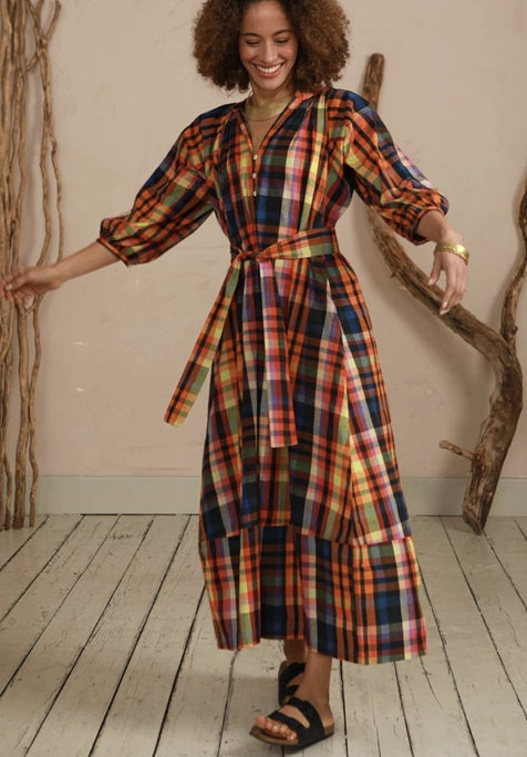 Safari Dress, Multi Colour Check S/M
