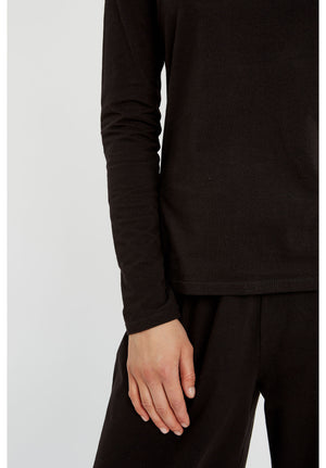 Fallon Long Sleeve Top XS, XL  in Black