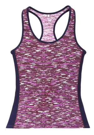 Yoga Abstract Vest In Purple S, M