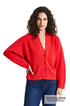 Jasmine Cardigan In Red L, XL