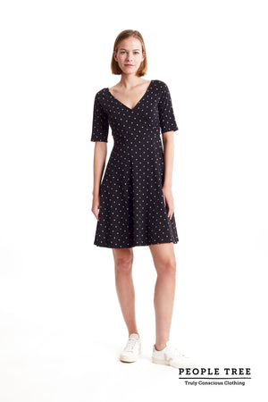 Karine Leaf Print Dress, S