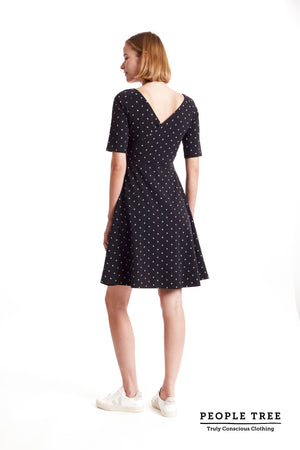 Karine Leaf Print Dress, S