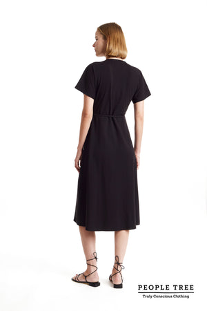 Leora Wrap Dress in Black