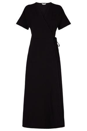 Leora Wrap Dress in Black