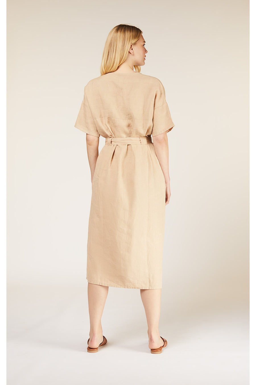 India Linen Dress, L