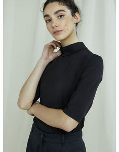 Cecily Turtleneck Top In Black XS, M