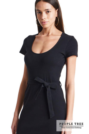 Corrie Rib Dress in Black