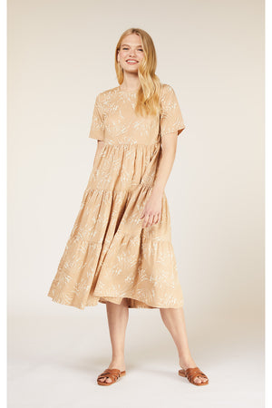 Kit Seed Print Dress in Stone, M/L