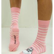 Moomin Socks Stripes Light Pink