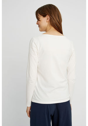 Fallon Long Sleeve Top in White