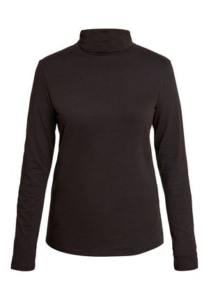 Laila Roll Neck Top in Black, S