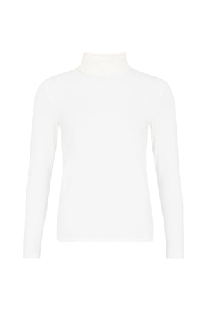 Laila Roll Neck Top in White