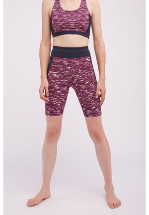 Yoga Abstract Cropped Leggings In Purple S, M