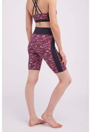 Yoga Abstract Cropped Leggings In Purple S, M