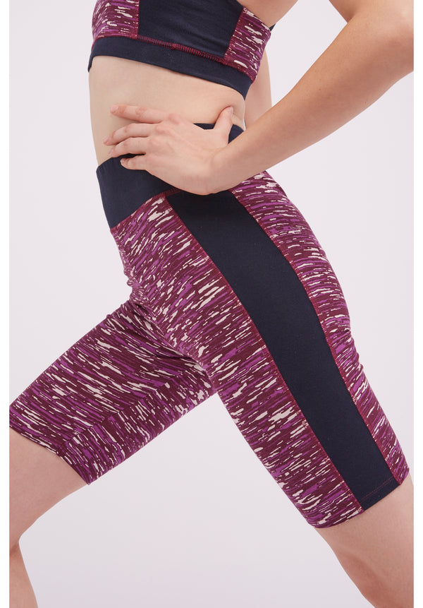 Yoga Abstract Cropped Leggings In Purple S, M