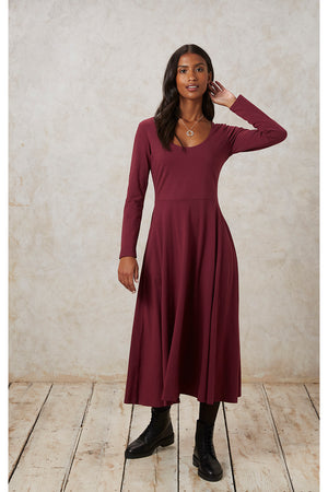 Bianca Dress in Burgundy