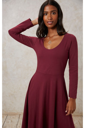 Bianca Dress in Burgundy