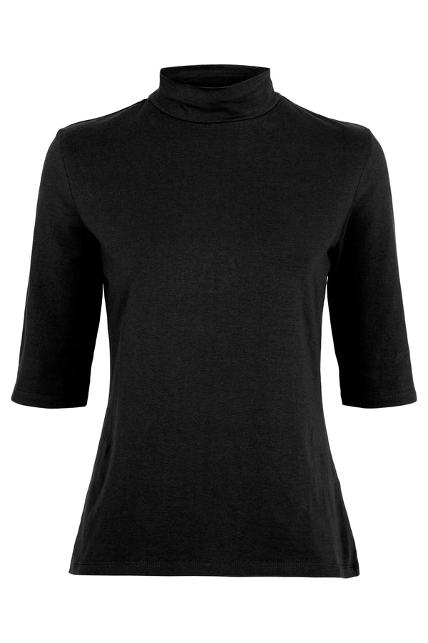 Cecily Turtleneck Top In Black XS, S