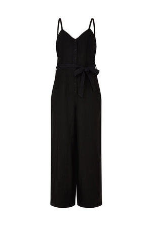 Clara Linen Jumpsuit XS, S balck