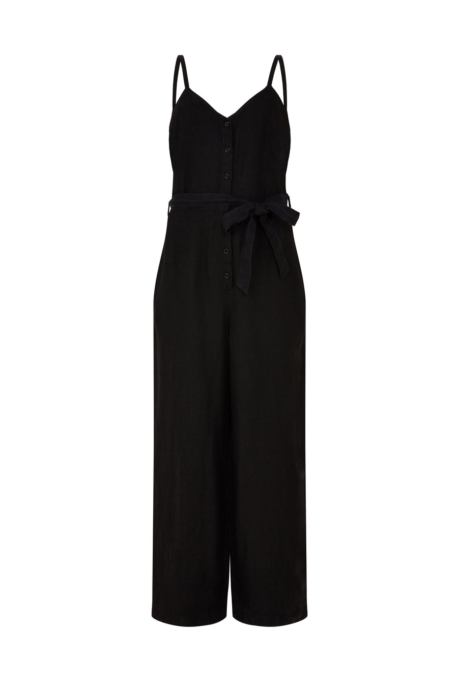 Clara Linen Jumpsuit, XS-M balck