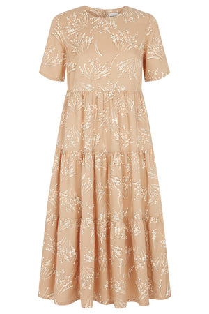 Kit Seed Print Dress in Stone, M/L