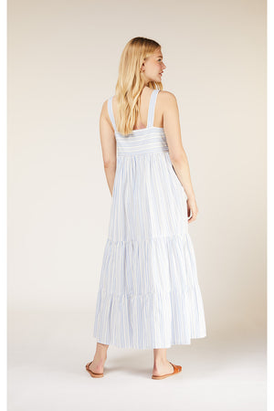 Lea Striped Dress, M in Blue