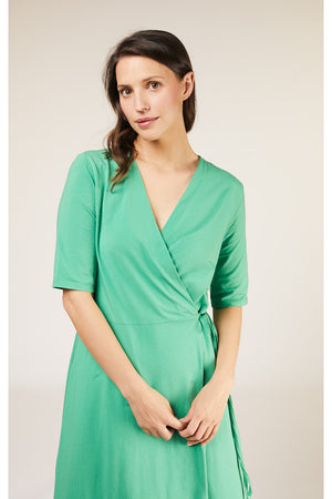 Miskha Wrap Dress in Green