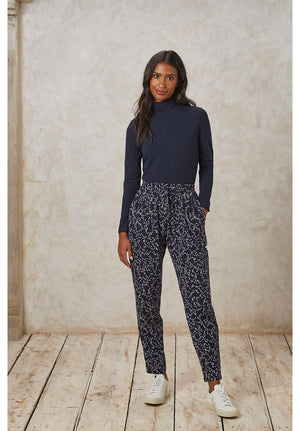 Sasha Leaf Print Trousers