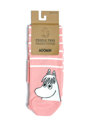Moomin Socks Stripes Light Pink