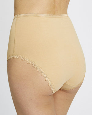 High Waist Briefs / Beige M-XL