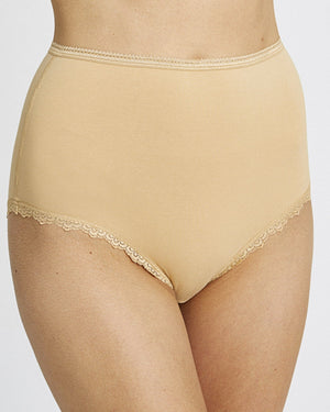 High Waist Briefs / Beige M-XL