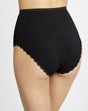High Waist Briefs / Black, XS