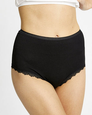 High Waist Briefs / Black, XS